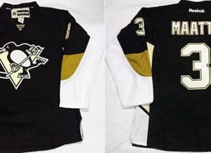 Penguins #3 Olli Maatta Black Home Stitched Jersey