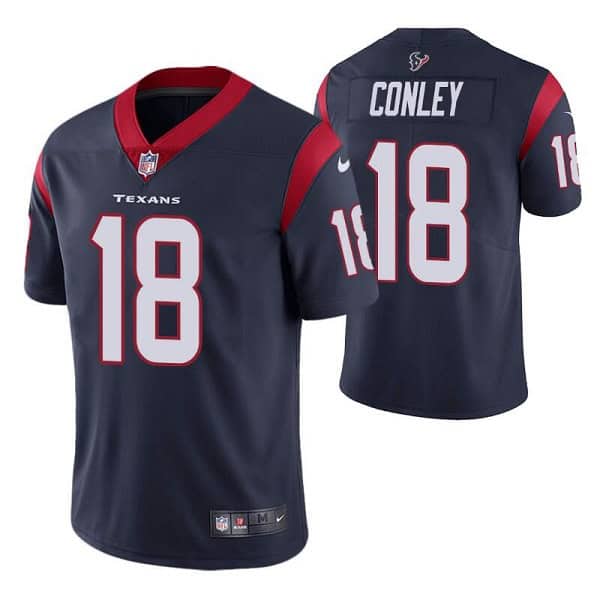 Houston Texans #18 Chris Conley Navy Vapor Untouchable Limited Stitched Jersey