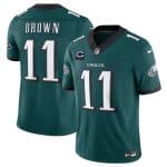 Philadelphia Eagles #11 A.J. Brown Green 2025 F.U.S.E. With 3-Star C Patch Vapor Untouchable Limited Stitched Jersey