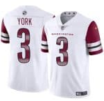 Washington Commanders #3 Cade York White 2024 Vapor Limited Stitched Jersey