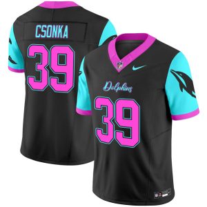 Miami Dolphins #39 Larry Csonka Black F.U.S.E. "Miami Vice" Vapor Limited Stitched Jersey