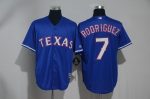 Texas Rangers #7 Ivan Rodriguez Blue Cool Base Stitched Jersey
