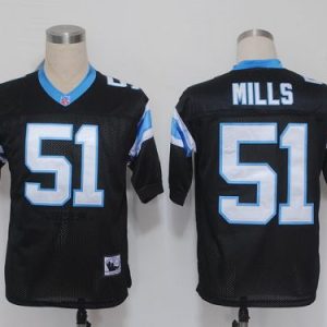 Mitchell And Ness Panthers #51 Sam Mills Black Stitched Jersey