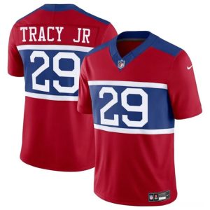 New York Giants #29 Tyrone Tracy Jr Red Alternate Vapor F.U.S.E. Limited Stitched Jersey