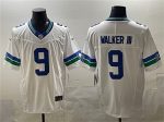 Seattle Seahawks #9 Kenneth Walker III White F.U.S.E. Throwback Vapor Limited Football Stitched Jersey