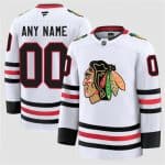 Chicago Blackhawks Custom White 2024-25 Away Stitched Jersey