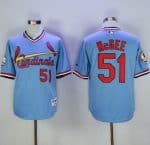 Cardinals #51 Willie McGee Blue Cooperstown Throwback Stitched Jersey