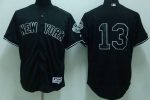 Yankees #13 Alex Rodriguez Stitched Black Jersey