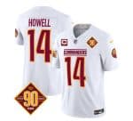 Washington Commanders #14 Sam Howell White 2023 F.U.S.E. 90th Anniversary Vapor Limited Stitched Jersey