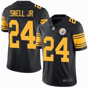 Pittsburgh Steelers # 24 Benny Snell Jr. Black Vapor Untouchable Limited Stitched Jersey Limited Stitched Jersey