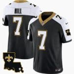New Orleans Saints #7 Taysom Hill Black White 2023 F.U.S.E. 1987 Legacy Vapor Stitched Jersey