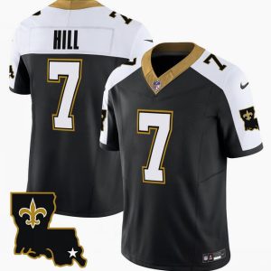 New Orleans Saints #7 Taysom Hill Black White 2023 F.U.S.E. 1987 Legacy Vapor Stitched Jersey