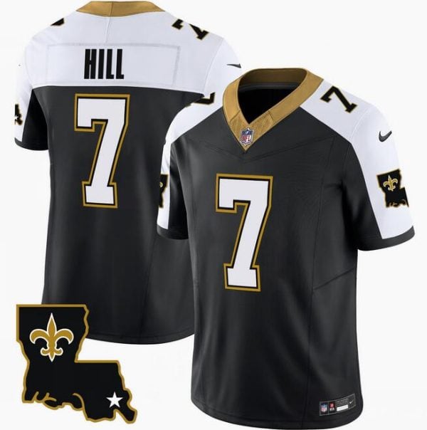 New Orleans Saints #7 Taysom Hill Black White 2023 F.U.S.E. 1987 Legacy Vapor Stitched Jersey