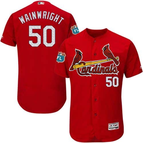 Cardinals #50 Adam Wainwright Red Flexbase Authentic Collection Stitched Jersey