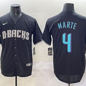 Arizona Diamondbacks #4 Ketel Marte Black Stitched Jersey