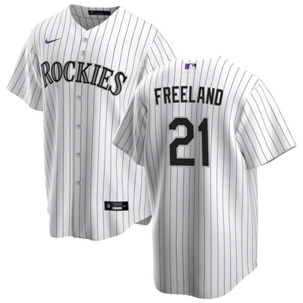 Colorado Rockies #21 Kyle Freeland White Stitched Jersey
