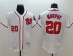 Nationals #20 Daniel Murphy White Flexbase Authentic Collection Stitched Jersey