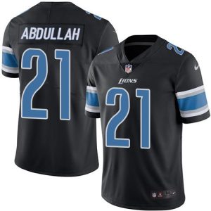 Lions #21 Ameer Abdullah Black Stitched Limited Rush Nike Jersey