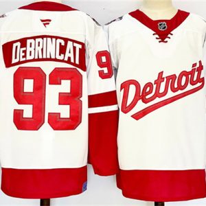 Detroit Red Wings #93 Alex DeBrincat White Red 2024-25 Stitched Jersey