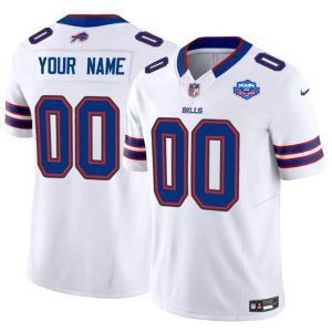 Buffalo Bills Custom White 2025 F.U.S.E. With Farewell Patch Vapor Untouchable Limited Stitched Jersey