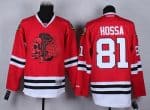 Blackhawks #81 Marian Hossa Red(Red Skull) Stitched Jersey