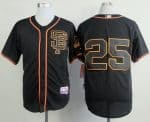 Giants #25 Barry Bonds Black Alternate Cool Base Stitched Jersey