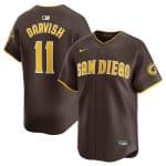 San Diego Padres #11 Yu Darvish Brown 2024 Away Limited Stitched Jersey