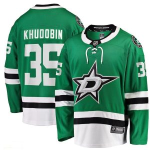 Dallas Stars #35 Anton Khudobin Green Stitched Jersey