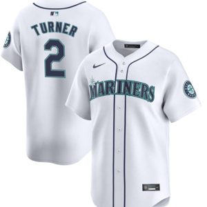 Seattle Mariners #2 Justin Turner White 2024 Home Limited Stitched Jersey