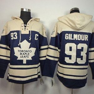 Maple Leafs #93 Doug Gilmour Blue Sawyer Hooded Sweatshirt Stitched Jersey