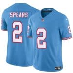 Tennessee Titans #2 Tyjae Spears Blue 2024 F.U.S.E. Throwback Vapor Limited Stitched Jersey