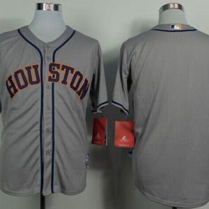 Astros Blank Grey Cool Base Stitched Jersey