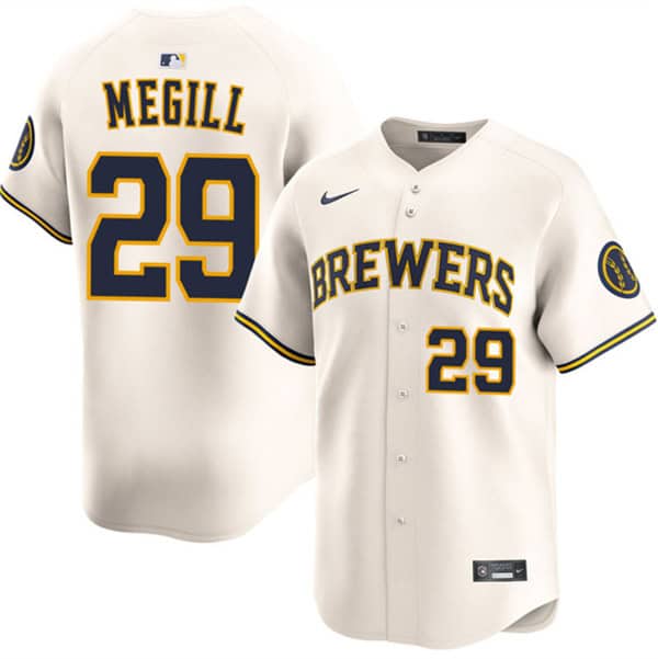 Milwaukee Brewers #29 Trevor Megill Cream 2025 Limited Stitched Jersey
