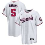 Washington Nationals #5 CJ Abrams White Cool Base Stitched Jersey