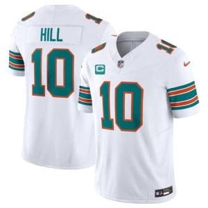 Miami Dolphins #10 Tyreek Hill White 2024 F.U.S.E Alternate With 3-Star C Patch Vapor Limited Stitched Jersey