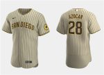 San Diego Padres #28 Jos¨¦ Azocar Tan Flex Base Stitched Jersey