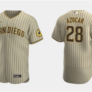 San Diego Padres #28 Jos¨¦ Azocar Tan Flex Base Stitched Jersey
