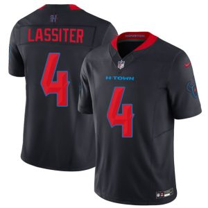 Houston Texans #4 Kamari Lassiter Navy 2nd Alternate 2025 F.U.S.E. Vapor Limited Football Stitched Jersey