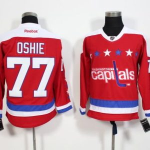 Capitals #77 T.J Oshie Red Alternate Stitched Jersey