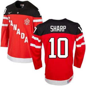 Olympic CA. #10 Patrick Sharp Red 100th Anniversary Stitched Jersey