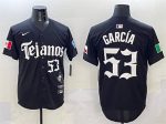 Texas Rangers #53 Adolis Garc¨ªa Black Mexico 2025 Vapor Premier Limited Stitched Jersey