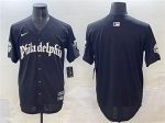 Philadelphia Phillies Blank Black GOTHIC Vapor Limited Stitched Jersey