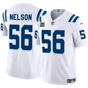 Indianapolis Colts #56 Quenton Nelson White 2025 F.U.S.E. With 4-Star C Patch Vapor Limited Stitched Jersey