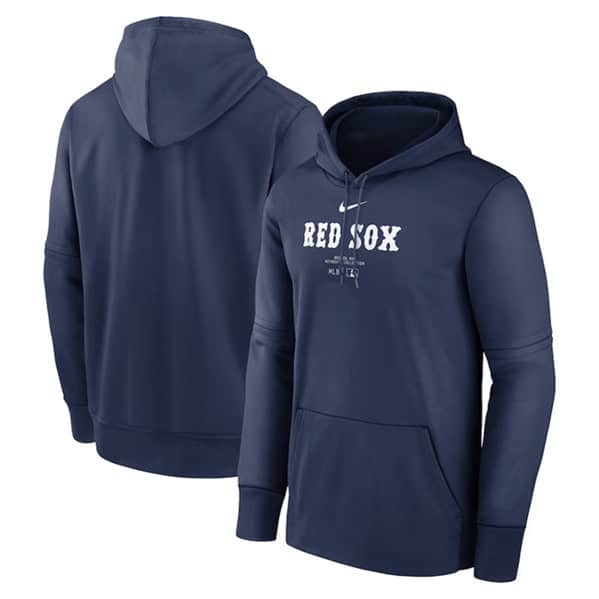 Boston Red Sox Navy Collection Practice Performance Pullover Hoodie