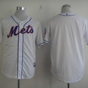 Mets Blank White Cool Base Stitched Jersey