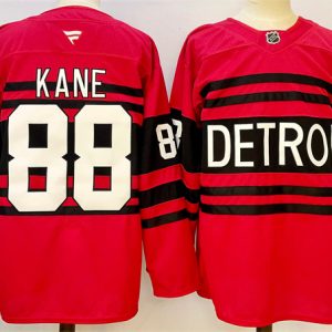Detroit Red Wings #88 Patrick Kane Red 2024-25 Reverse Retro Stitched Jersey