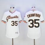 Giants #35 Brandon Crawford White Flexbase Authentic Collection Cooperstown Stitched Jersey