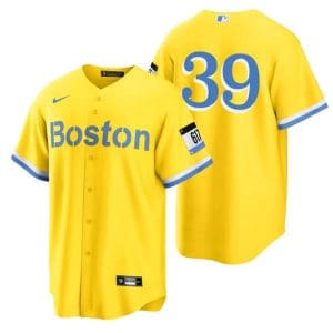 Boston Red Sox #39 Christian Arroyo Gold City Connect Stitched Baseball Jersey