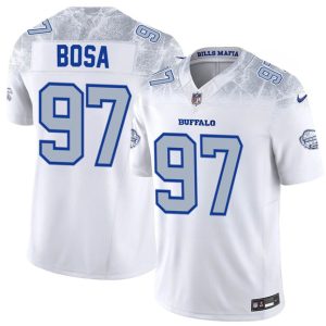 Buffalo Bills #97 Joey Bosa White 2025 F.U.S.E. ¡°Rivalries¡± Vapor Limited Football Stitched Jersey