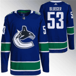 Vancouver Canucks #53 Teddy Blueger Blue Retro Stitched Jersey